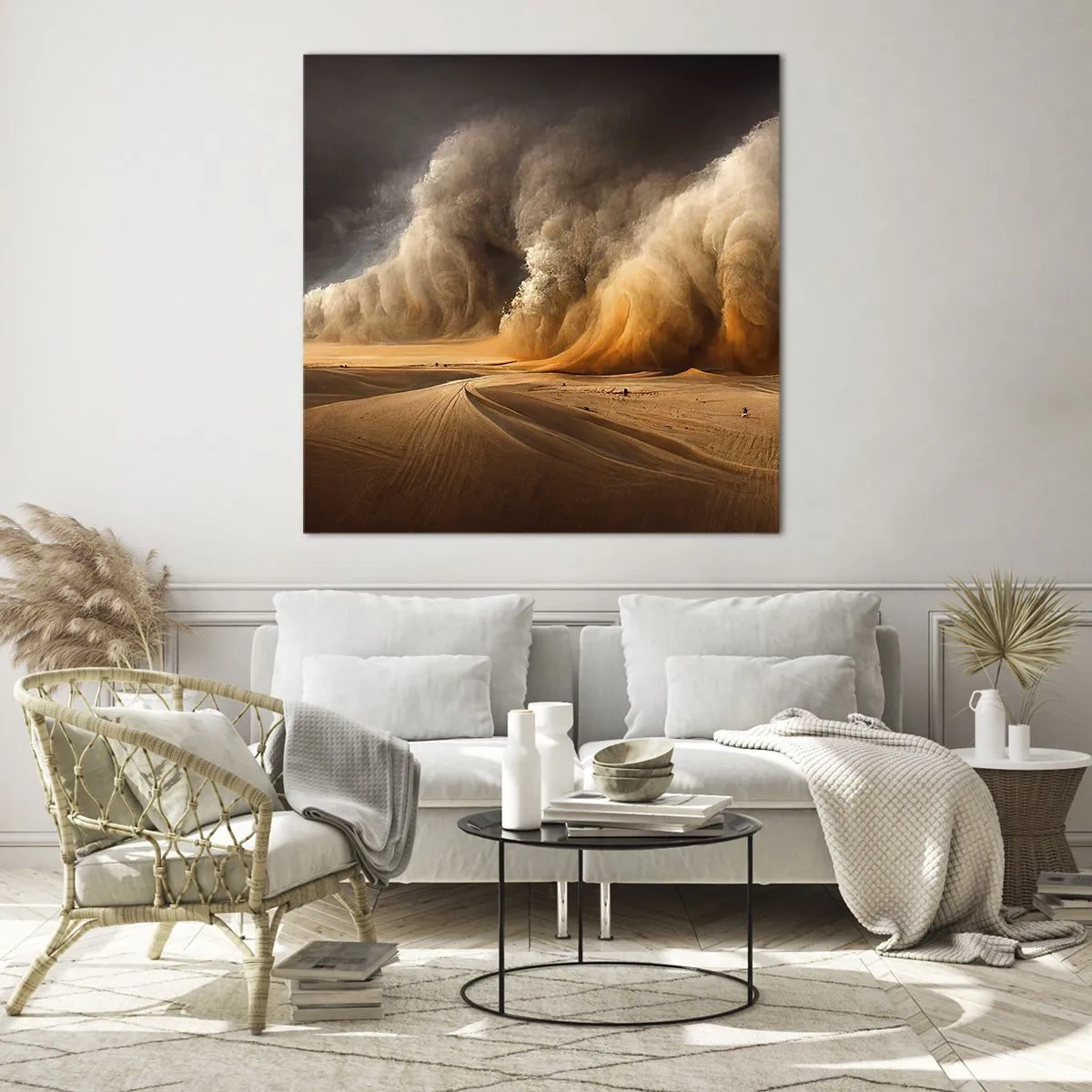 Impression sur verre - Image sur verre - La colère du désert - 30x30 cm