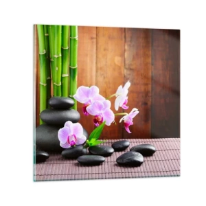 Impression sur verre - Image sur verre - Rencontrez les plaisirs de l'est - 40x40 cm