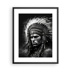 Affiche dans un cadre noir - Poster - Un leader et un guerrier - 40x50 cm