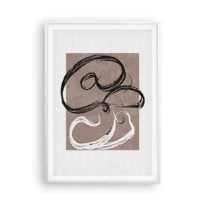 Affiche dans un cadre blanc - Poster - Composition – la recherche de la plénitude - 70x100 cm