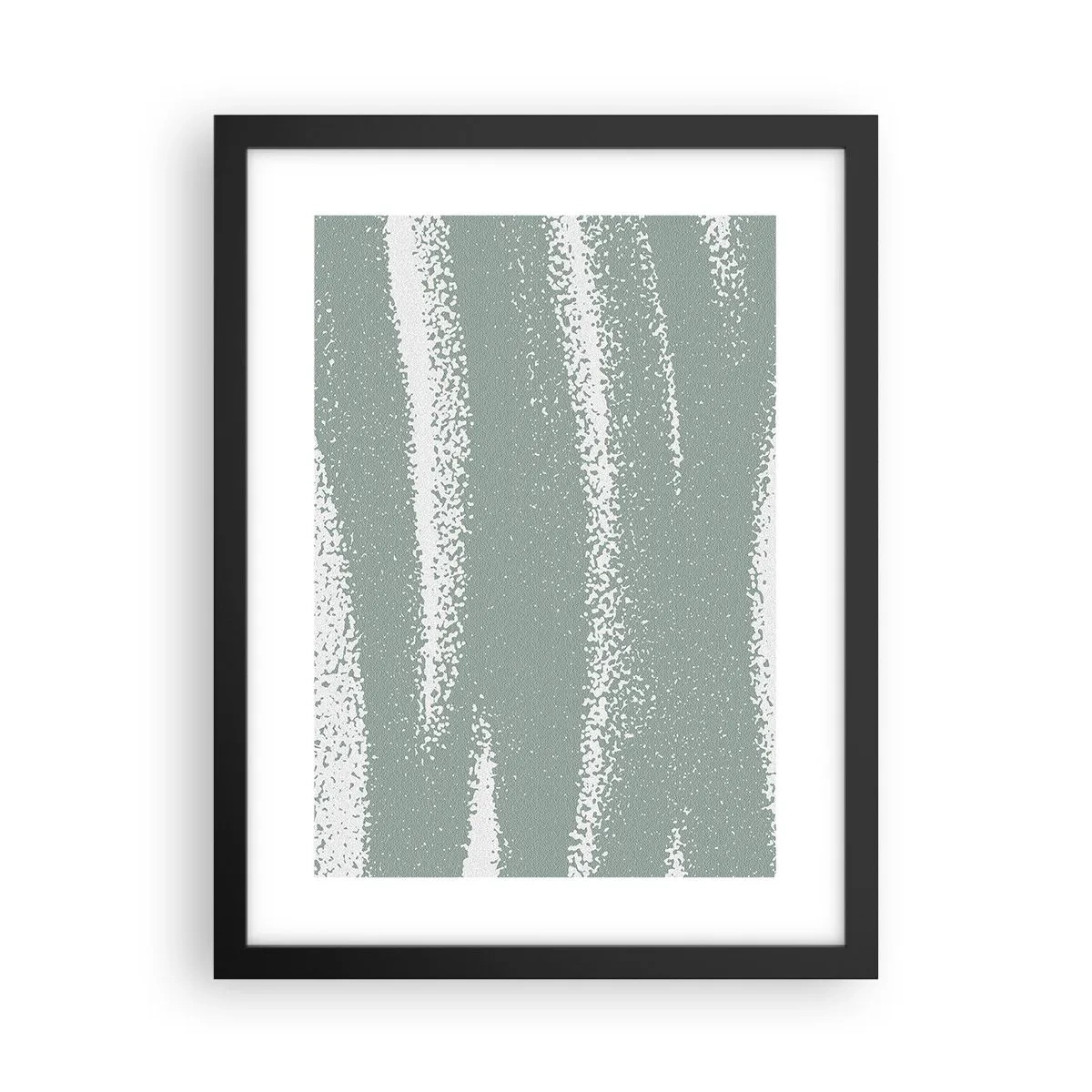 Affiche dans un cadre noir - Poster - Abstraction dans un climat hivernal - 30x40 cm