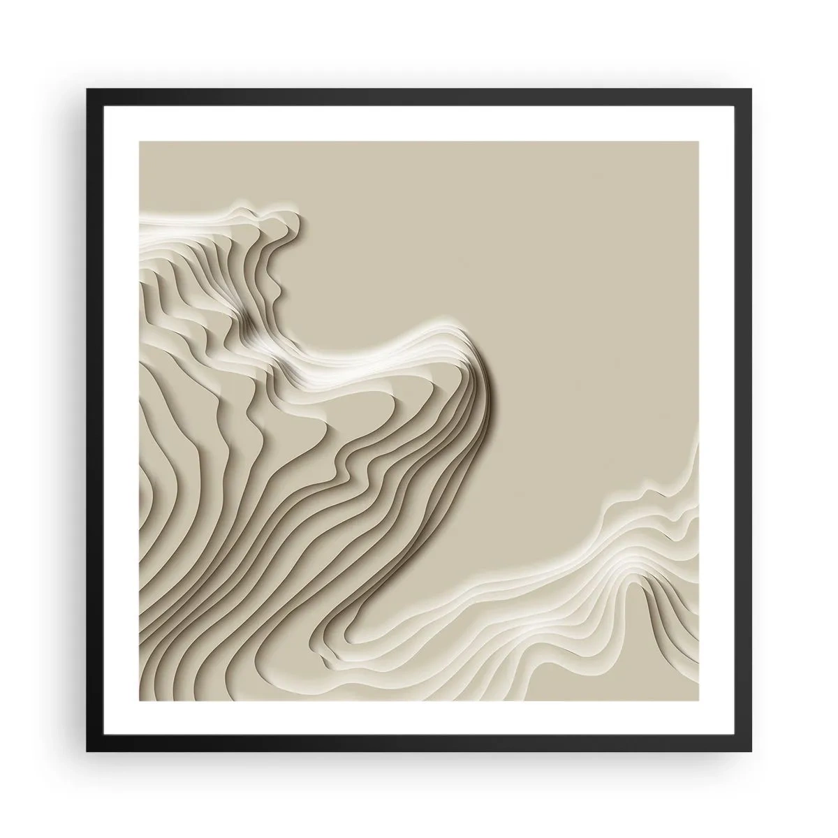 Affiche dans un cadre noir - Poster - Topographie artistique - 60x60 cm