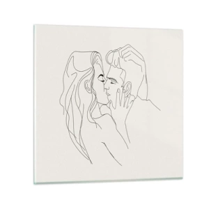 Impression sur verre - Image sur verre - Enlacé de sentiment - 60x60 cm