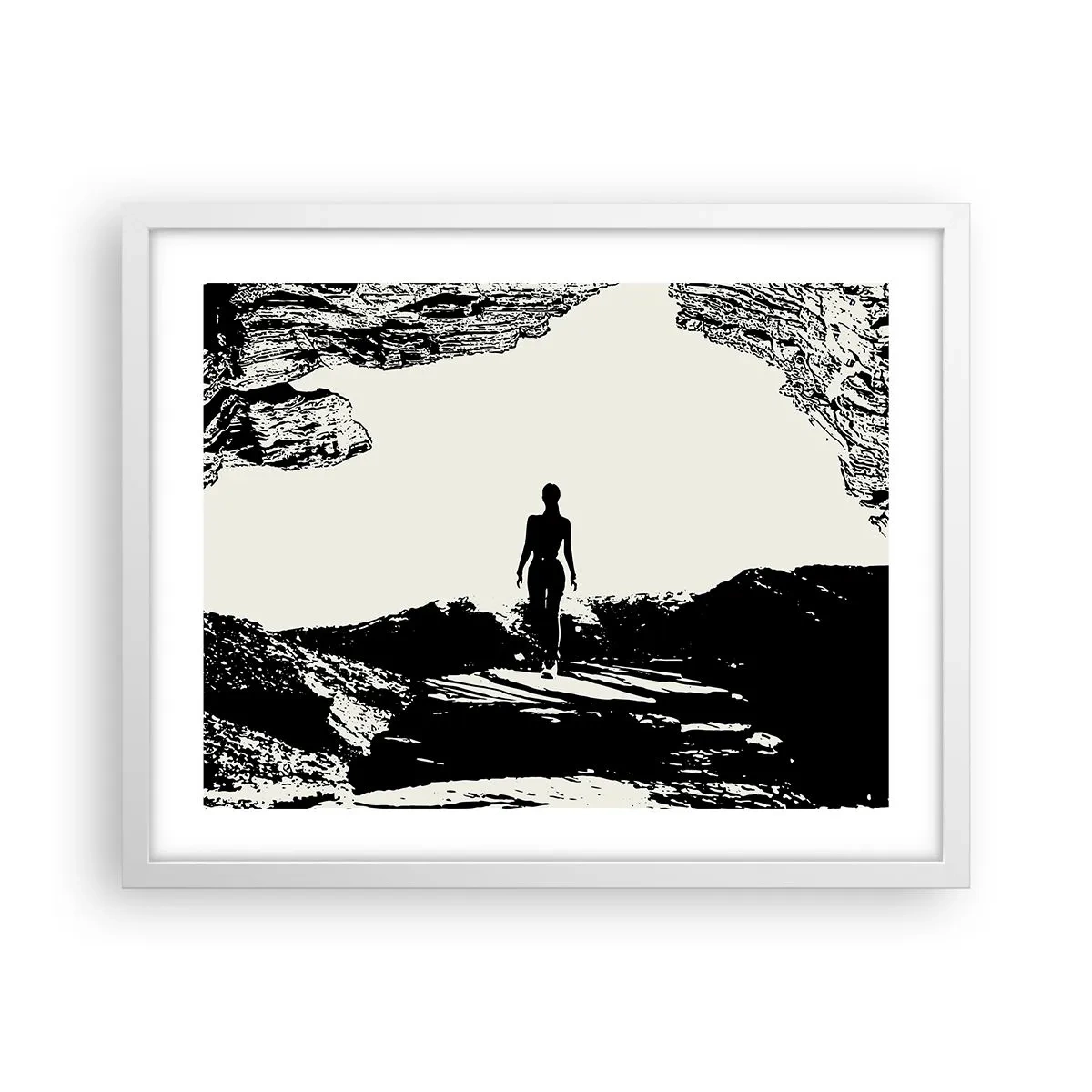 Affiche dans un cadre blanc - Poster - Nouveau look - 50x40 cm