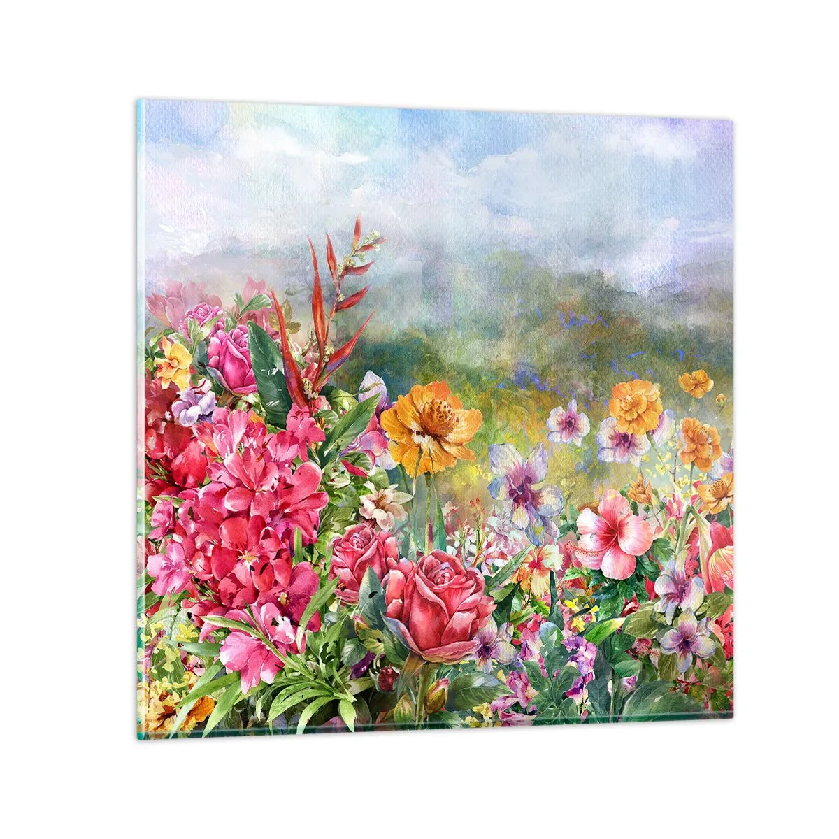 Impression sur verre - Image sur verre - Un jardin devenu fou - 30x30 cm