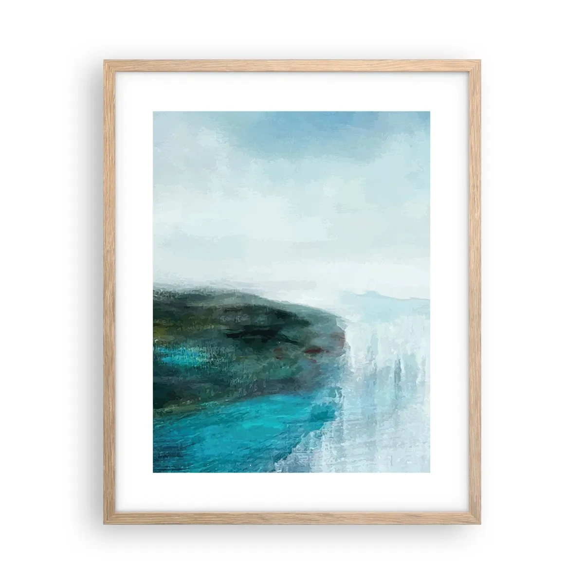 Affiche dans un chêne clair - Poster - Abstraction nautique - 40x50 cm