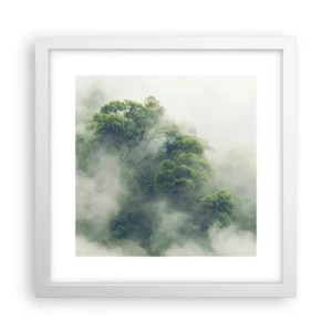 Affiche dans un cadre blanc - Poster - Enveloppé de brouillard - 30x30 cm