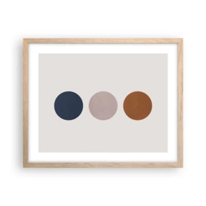 Affiche dans un chêne clair - Poster - Symbole d'excellence - 50x40 cm