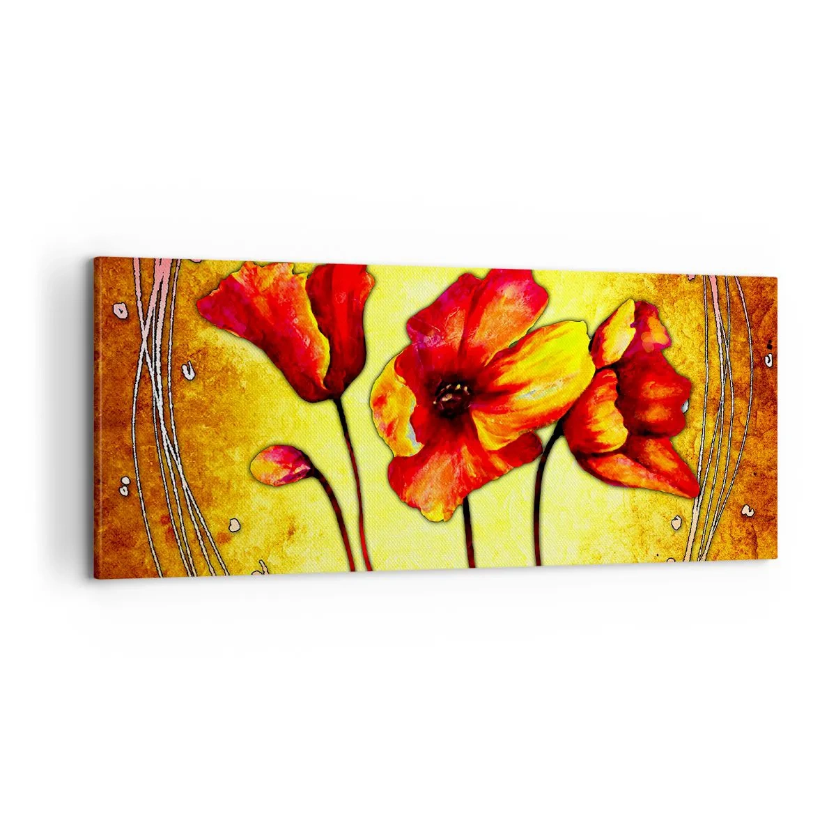 Impression sur toile - Image sur toile - Dans la décoration Art Nouveau - 100x40 cm