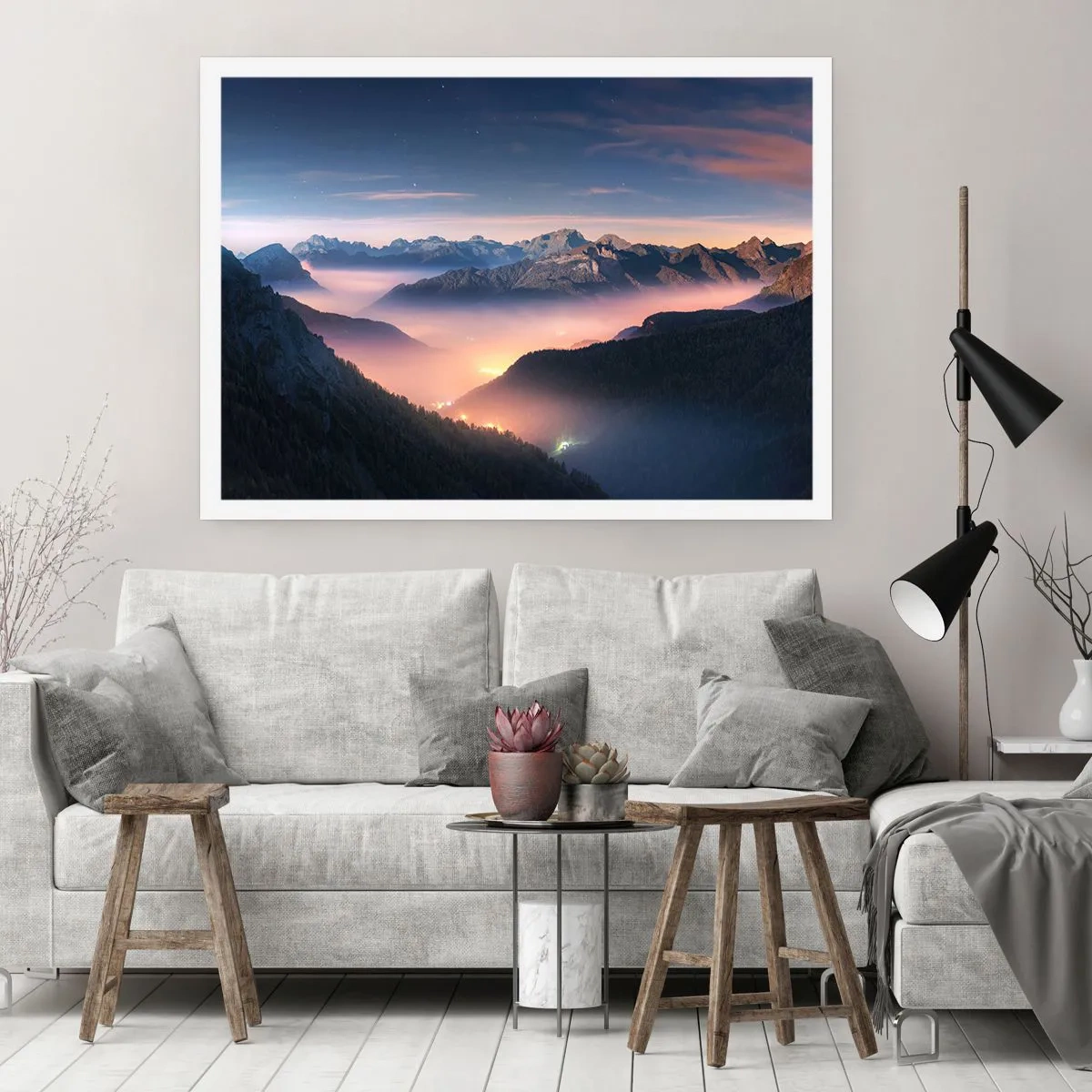Affiche - Poster - Lumière dans les vallées - 70x50 cm