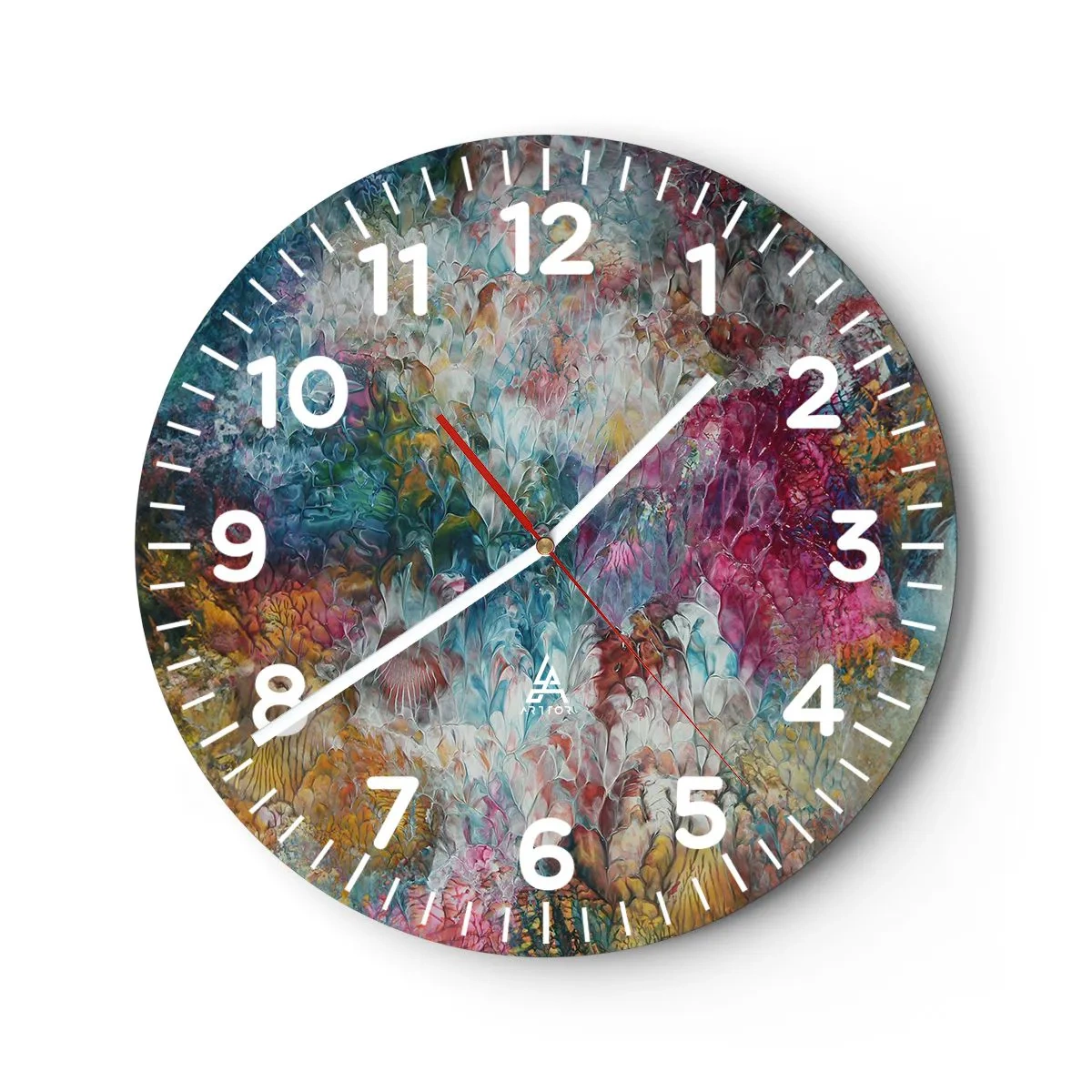 Horloge murale - Pendule murale - En pleine floraison - 30x30 cm