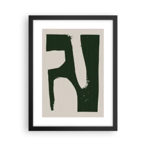 Affiche dans un cadre noir - Poster - Baies blanches - 30x40 cm