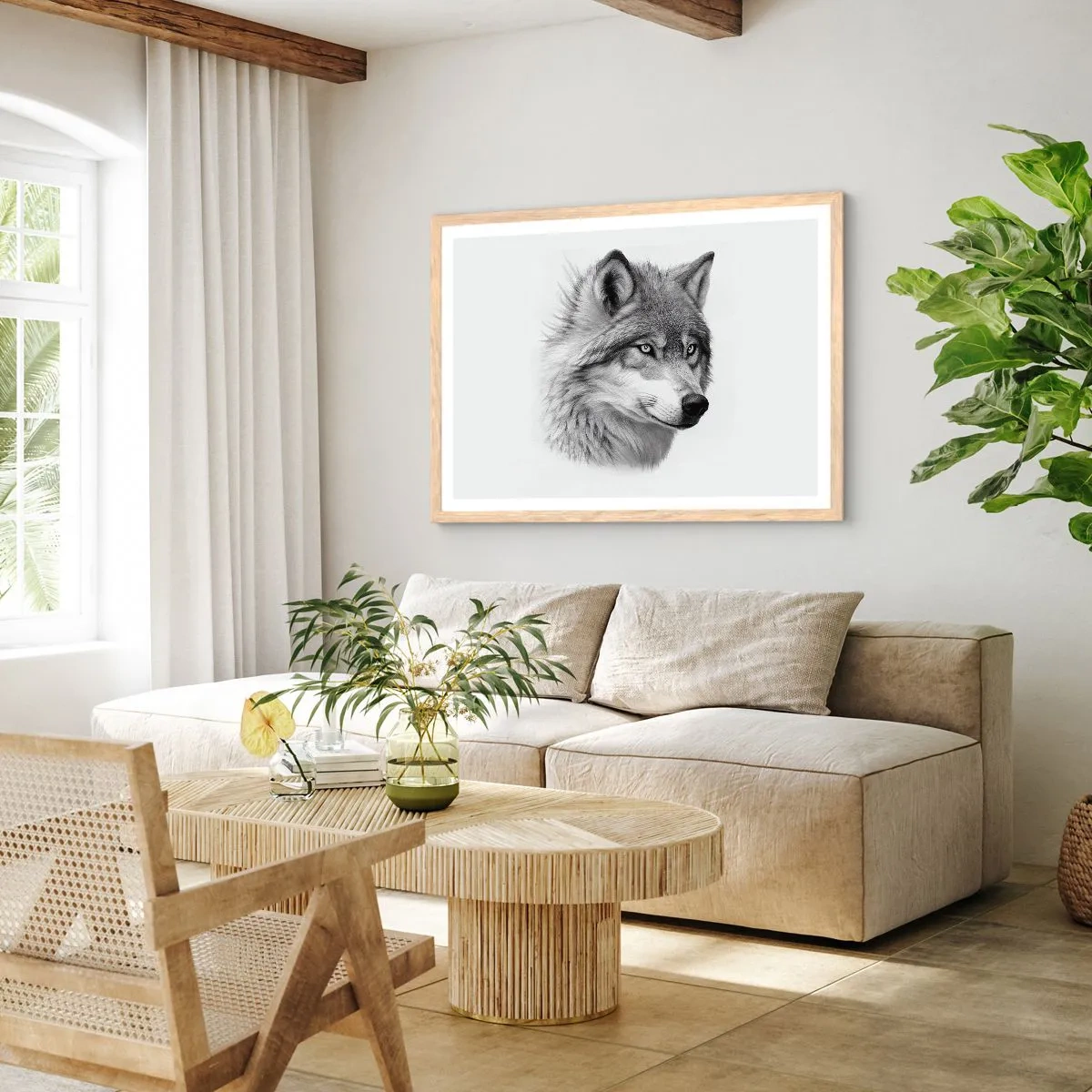 Affiche dans un chêne clair - Poster - Alpha – sans aucun doute - 91x61 cm