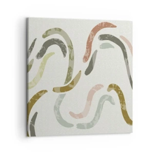 Impression sur toile - Image sur toile - Une joyeuse danse de l'abstraction - 50x50 cm