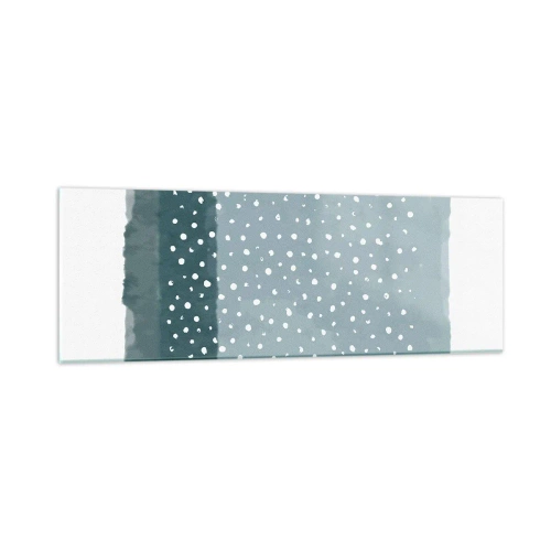 Impression sur verre - Image sur verre - Évolution de bleus - 90x30 cm