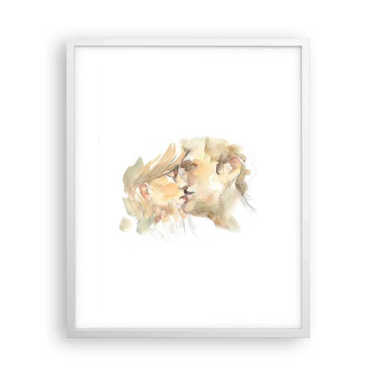 Affiche dans un cadre blanc - Poster - A moitié trouvé ? - 40x50 cm