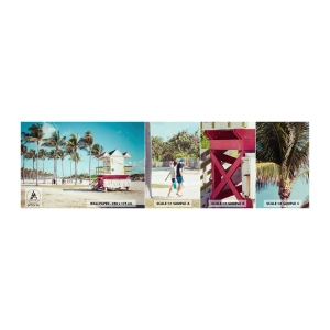 Échantillon de Papier Peint Autocollant Deluxe Sticker - Une belle journée devant toi - Paysage, Plage, Floride - 100x30 cm