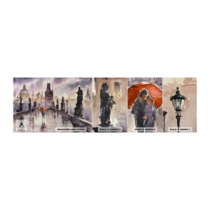 Échantillon de Papier Peint Autocollant Deluxe Sticker - Les gens ne changent pas - Pont, Paysage, Classique - 100x30 cm