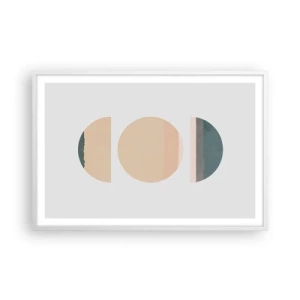 Affiche dans un cadre blanc - Poster - Cercles après cercles - 91x61 cm