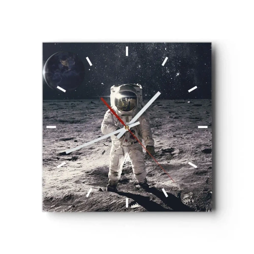 Horloge murale - Pendule murale - Salutations de la lune - 40x40 cm