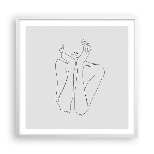 Affiche dans un cadre blanc - Poster - De quoi rêvent les femmes - 60x60 cm