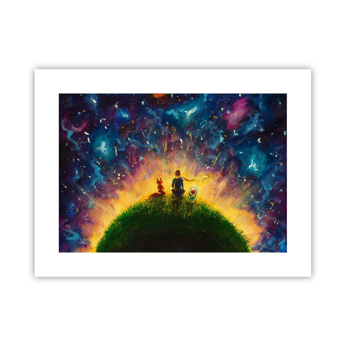 Affiche - Poster - Amour et amitié - le monde entier - 40x30 cm