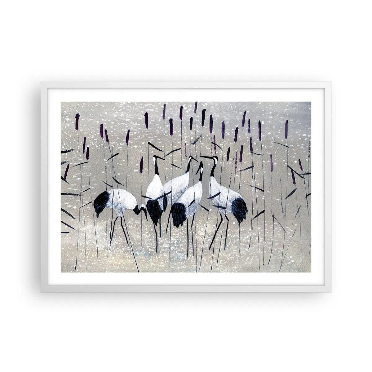 Affiche dans un cadre blanc - Poster - Parmi les siens - 70x50 cm