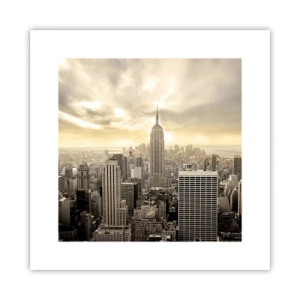 Affiche - Poster - New York tissé de gris - 30x30 cm