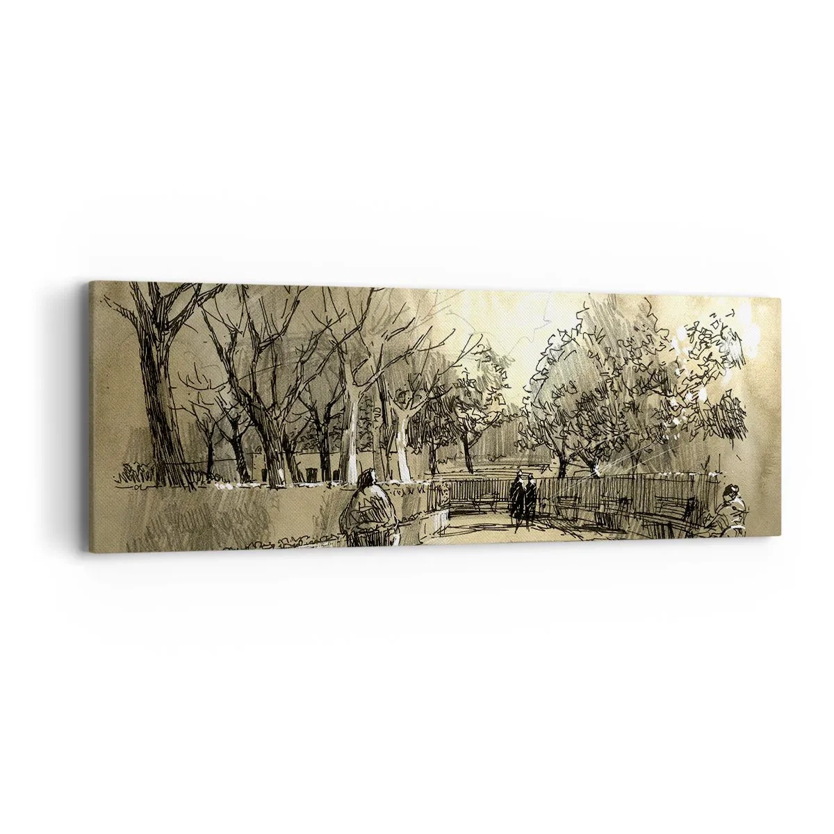 Impression sur toile - Image sur toile - Un moment arrêté avec une plume - 90x30 cm