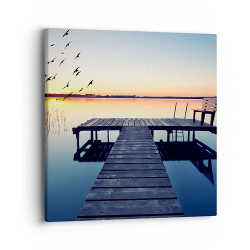 Impression sur toile - Image sur toile - C'était une bonne journée - 40x40 cm