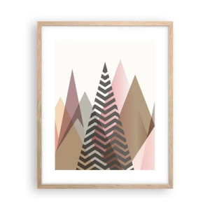 Affiche dans un chêne clair - Poster - Vue pyramidale - 40x50 cm