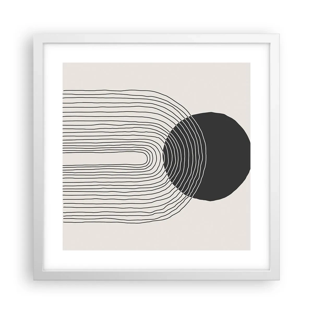 Affiche dans un cadre blanc - Poster - Tremblement et confiance - 40x40 cm