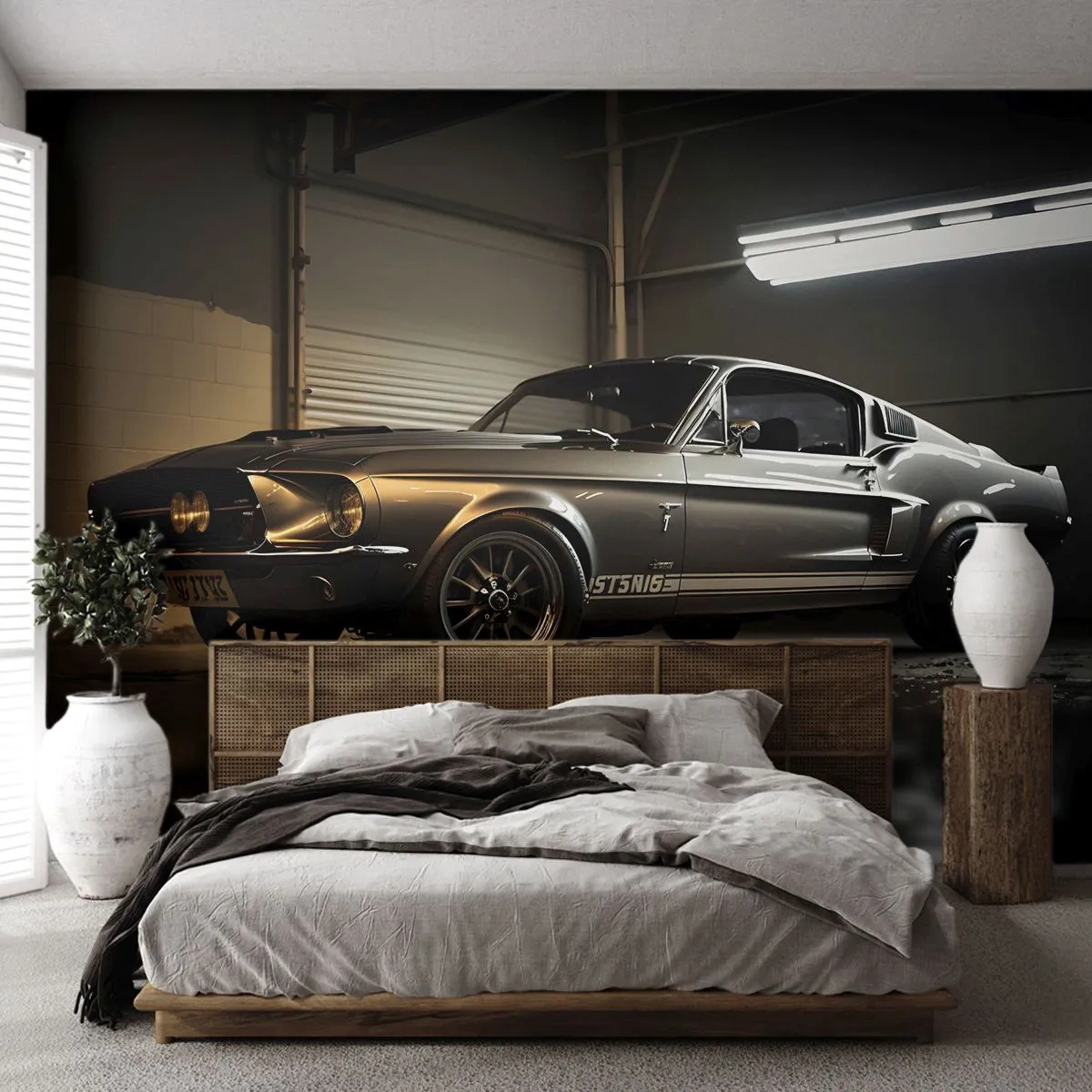 Papier Peint Photo Premium Canvas - Retour dans le passé - Voiture de sport, Rétro, Classique - 250x175 cm