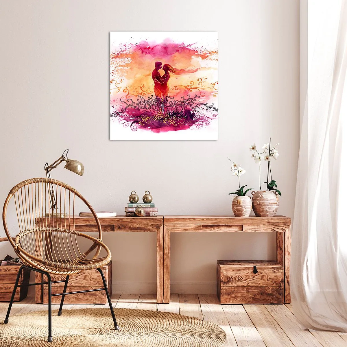 Impression sur toile - Image sur toile - Un coeur! Je n'ai pas besoin de beaucoup… - 70x70 cm