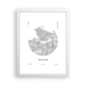 Affiche dans un cadre blanc - Poster - Anatomie de Vancouver - 30x40 cm