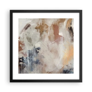 Affiche dans un cadre noir - Poster - Abstraction brumeuse - 40x40 cm