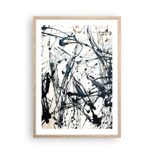 Affiche dans un chêne clair - Poster - Abstraction expressionniste - 50x70 cm