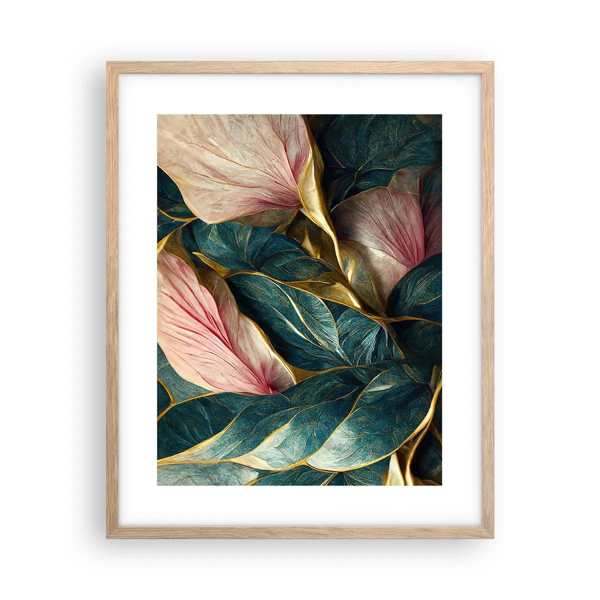 Affiche dans un chêne clair - Poster - Élégance et style naturels - 40x50 cm