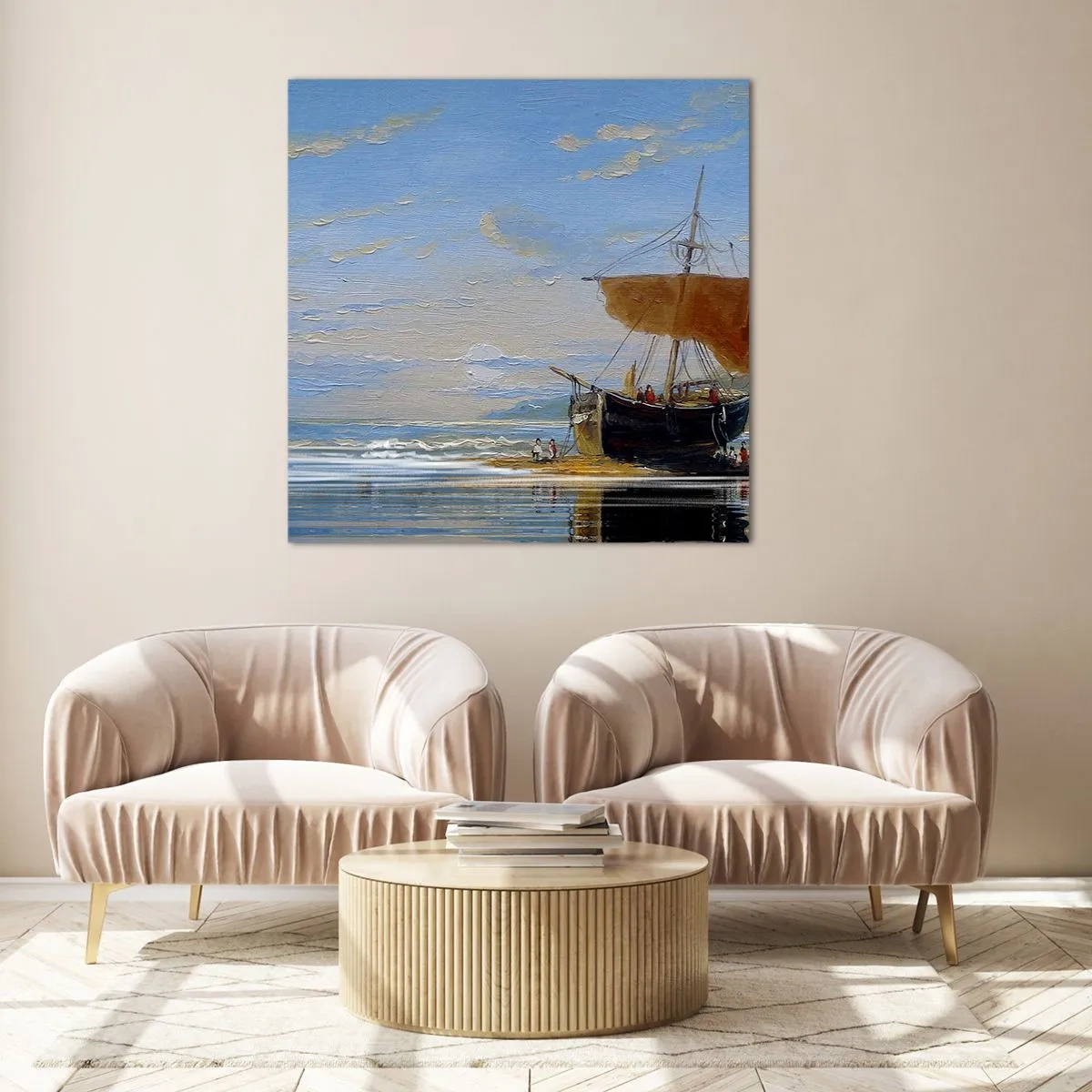 Impression sur verre - Image sur verre - Eau, terre, air - 40x40 cm