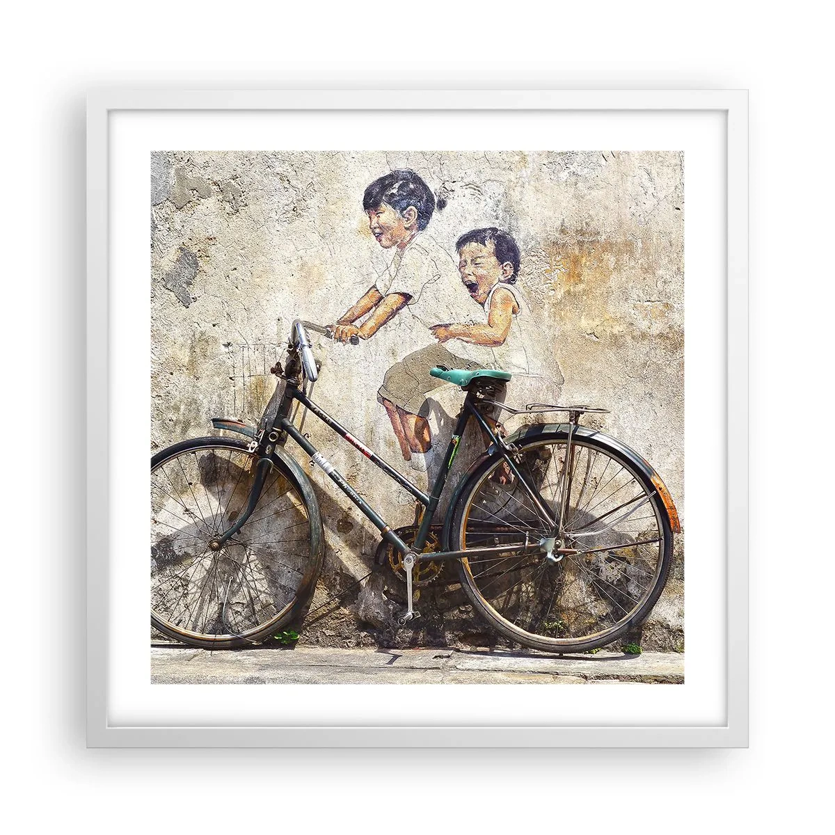 Affiche dans un cadre blanc - Poster - Vrai ou faux? - 50x50 cm