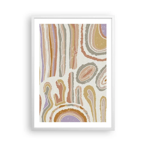 Affiche dans un cadre blanc - Poster - Coupes transversales colorées - 50x70 cm