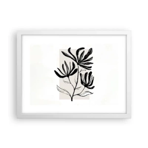 Affiche dans un cadre blanc - Poster - Esquisse pour l'herbier - 40x30 cm