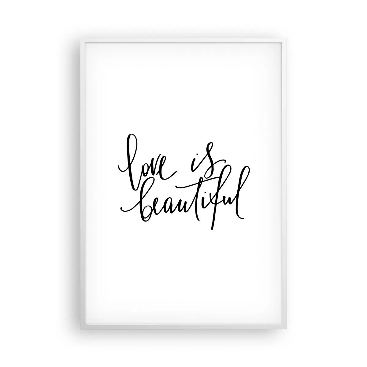 Affiche dans un cadre blanc - Poster - Lire et répéter - 70x100 cm