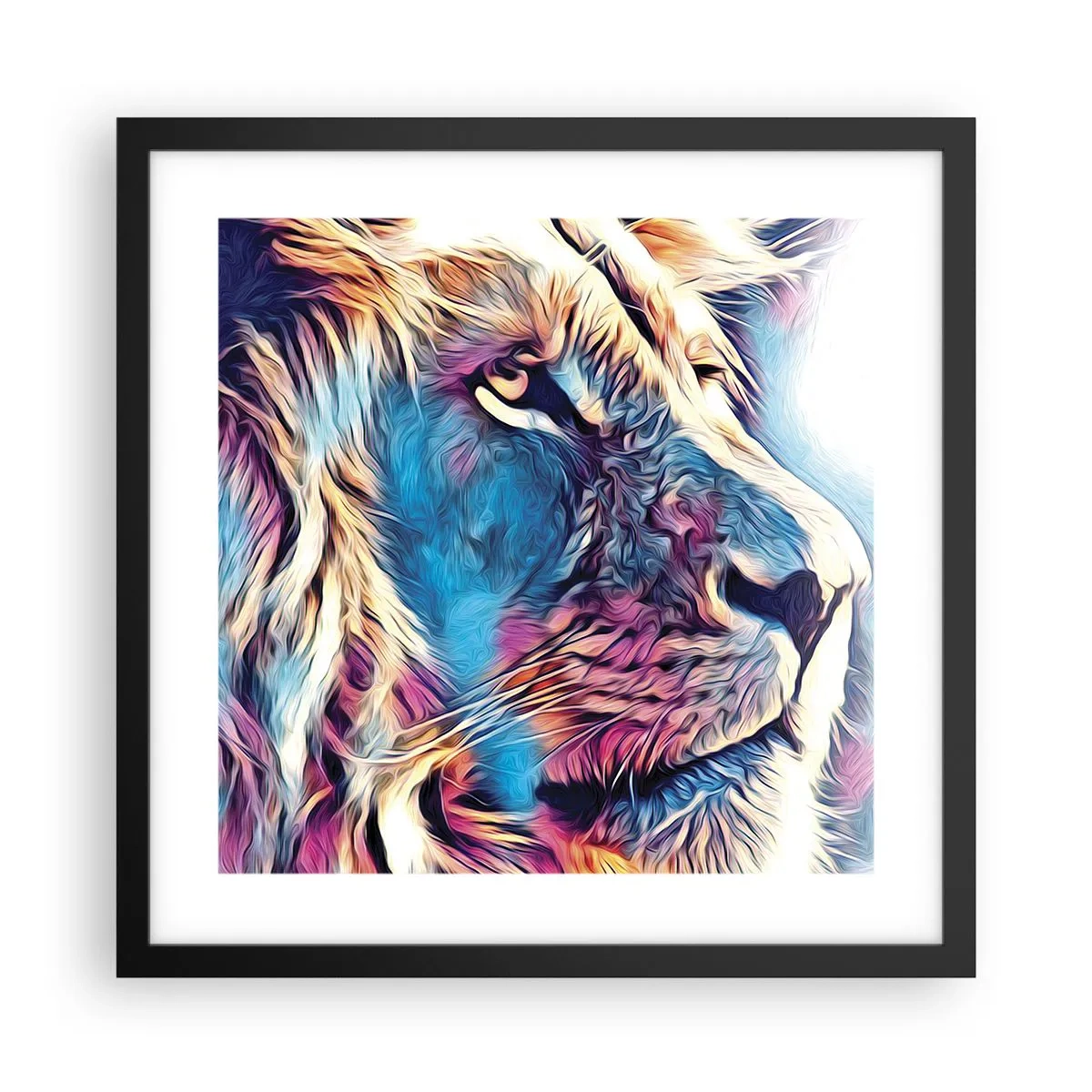 Affiche dans un cadre noir - Poster - L'intelligence de la nature - 40x40 cm