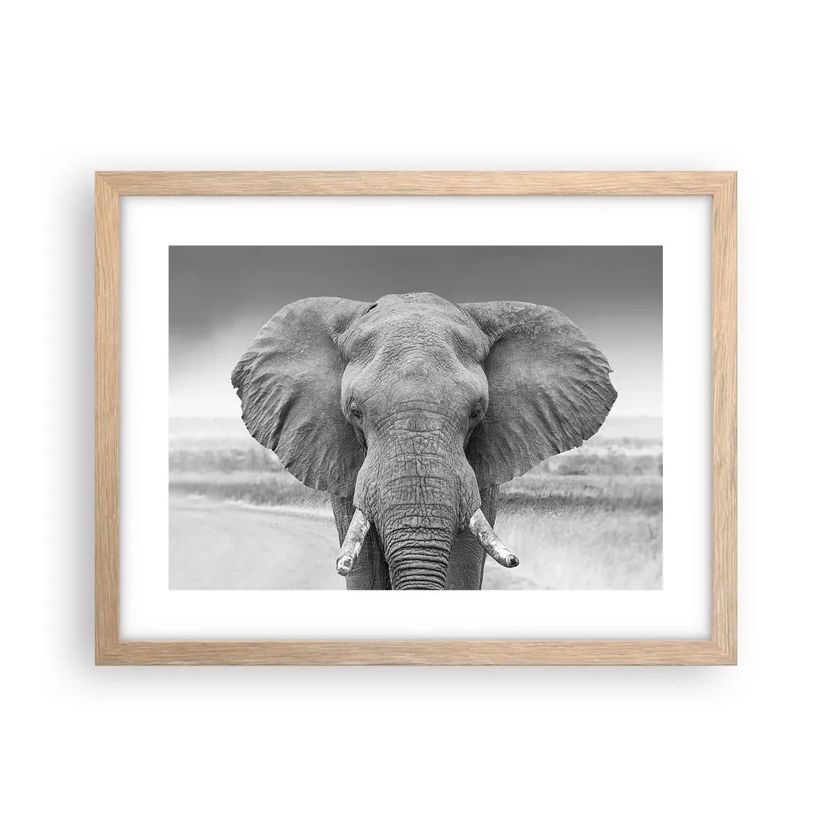 Affiche dans un chêne clair - Poster - Bienvenue dans mon monde - 40x30 cm