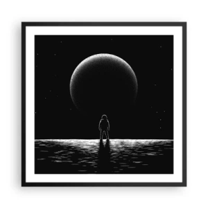 Affiche dans un cadre noir - Poster - Face à face - 60x60 cm