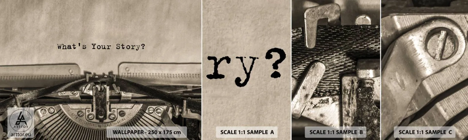 Échantillon de Papier Peint Autocollant Deluxe Sticker - Réponds-moi - Machine à mousser, Ancien, Rétro - 100x30 cm