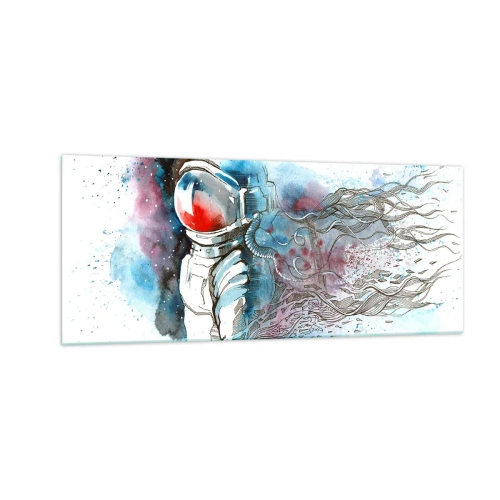 Impression sur verre - Image sur verre - Seul avec l'espace - 100x40 cm