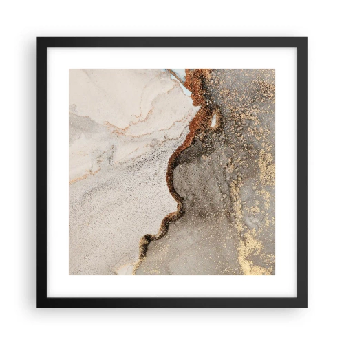 Affiche dans un cadre noir - Poster - Aux frontières des couleurs - 40x40 cm