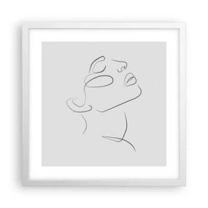 Affiche dans un cadre blanc - Poster - Méandre du rêve - 40x40 cm